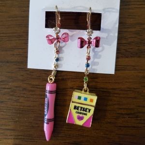 Betsey Johnson Crayon earrings